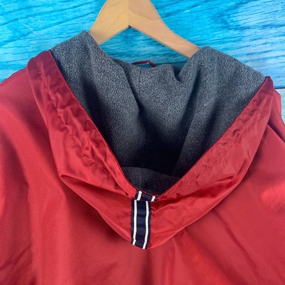 ABERCROMBIE & FITCH men’s red waterproof windproof varsity winter jacket - Picture 2 of 14